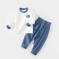 thumbnail image 2 of Ulanda Infant Toddler Baby Girls Clothes Outfits,2 Piece Cute Fall Long-sleeve Top and Pants (Blue, 18-24 Months), 2 of 6