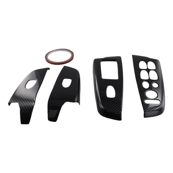 for 2006-2011 Door Window Lift Panel Carbon Fiber Door Window Switch Cover Trim RHD