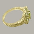 thumbnail image 4 of LBG British Made 10k Yellow Gold Natural Peridot Womens Engagement Ring - 33 size options - Size 4.75, 4 of 8