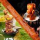 thumbnail image 4 of Skewer for Grill, Stainless Steel Vertical Skewer, Brazilian Vertical Spit Stand with 3 Removable Spikes(8/10/12Inch),A, 4 of 5