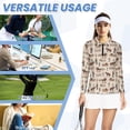 thumbnail image 6 of Uorisanigo Western Horse Long Sleeve Golf Polo Shirts for Women Relaxed Versatile Women's Dry-Fit Golf Polo Shirts with 1/4 Zipper Comfortable Quarter Zip Pullover, 6 of 7