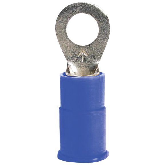 Install Bay BVRT38 Blue Vinyl Ring Terminal, 16/14GA, 3/8", 100/Pkg