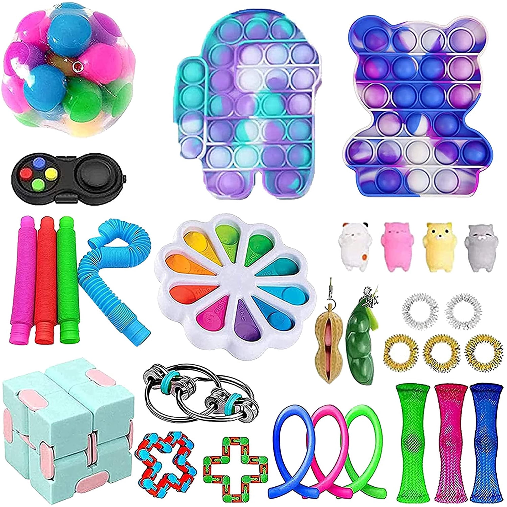 Planche d'activité sensorielle double face avec 12 accessoires, lacets et sac de voyage. Jouet en silicone coloré pour enfa - coloré - Jeux - Jouets