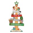 thumbnail image 2 of MXTPOV Wooden Christmas Tree with Star Topper, Colorful Christmas Tree with Painted Pattern, Xmas Tree Christmas Decorations for Party Home Decor, 11.41 in, 2 of 5