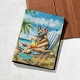 thumbnail image 5 of German Shepherd Hello Summer Beach Theme with Sunglasses and Tropical Cocktail Travel Passport Wallet Alsatian Dog Lover Gifts PU Leather Passport Holder Cover - 00009, 5 of 5