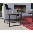 thumbnail image 2 of Tommy Hilfiger Hampton Modern White Mesh Outdoor Patio Furniture Collection Gunmetal Frame, Side Table, Gray, 2 of 3