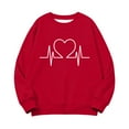 thumbnail image 6 of Toddler Girls Sweatshirt,Girls Soft Cozy Valentine'S Day Printed Sweatshirt Big Kids Crewneck Long Sleeve Fall Winter Casual Everyday Wear 1-15 Years Red 8 Years, 6 of 9