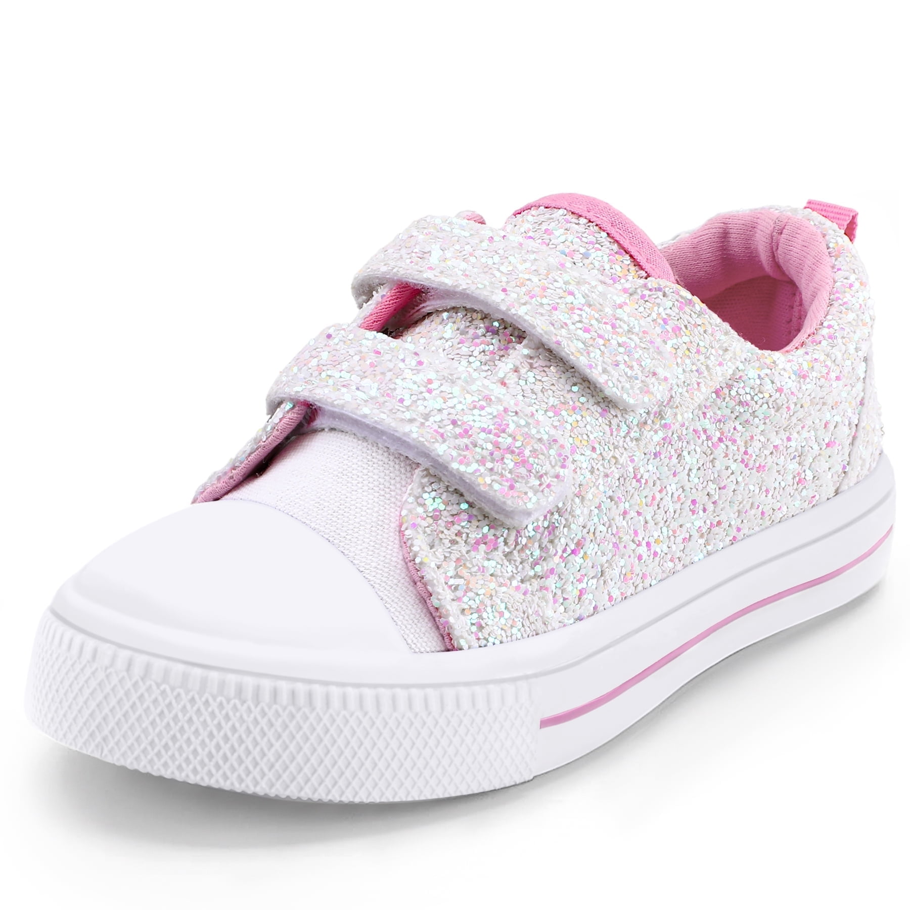 Bocca Kid's Walking Sneakers Pink&White Girls Canvas Shoes Size 4