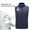 thumbnail image 6 of Xdegoge Heated Vest for Women Rechargeable Plus Size Electric Warming Winter Heating Coat Lightweight Quilted Waistcoats Stand Collar Graphic Sleeveless Jackets with Zipper Pockets Outerwear, 6 of 8