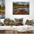 thumbnail image 3 of Designart Clear Lake Mirroring Cloudy Skies - Landscape Printed Throw Pillow - 18x18, 3 of 4