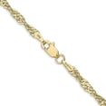 thumbnail image 3 of Avariah Diamonds 14K Yellow Gold 3mm Lightweight Singapore with Lobster Lock Chain - 16", 3 of 8
