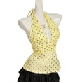 thumbnail image 2 of Afdoent Tank Tops For Women Tie Backless Crop Top Slim Fit Polka Dot Sleeveless Tank For Summer Camisole Fashion Going Out Clothes, 2 of 4
