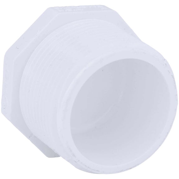 Charlotte Pipe Threaded Schedule 40 DWV 1-1/4 in. MIP PVC Plug PVC 02113  1200HA