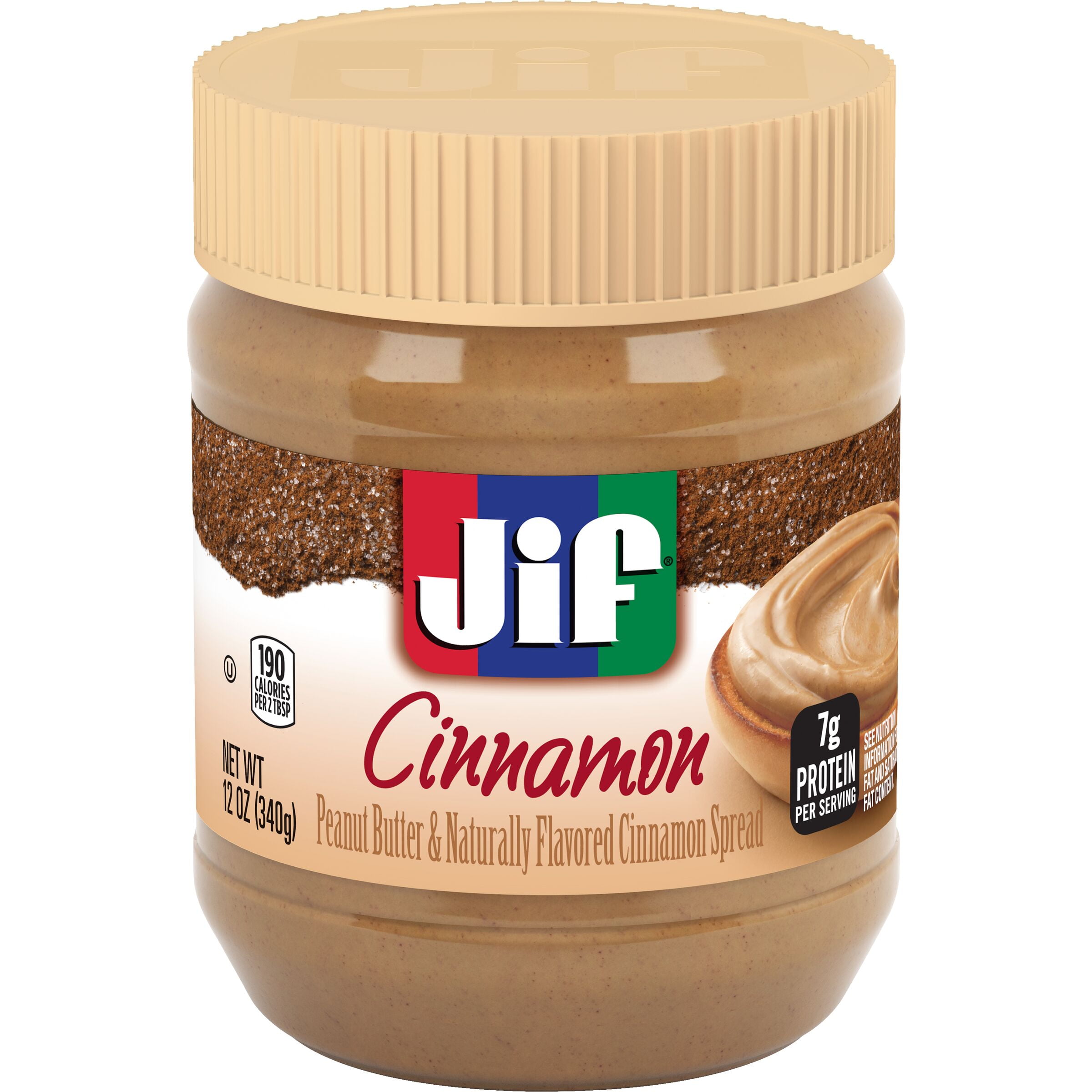 Jif Peanut Butter and Naturally Flavored Cinnamon Spread, 12Ounce
