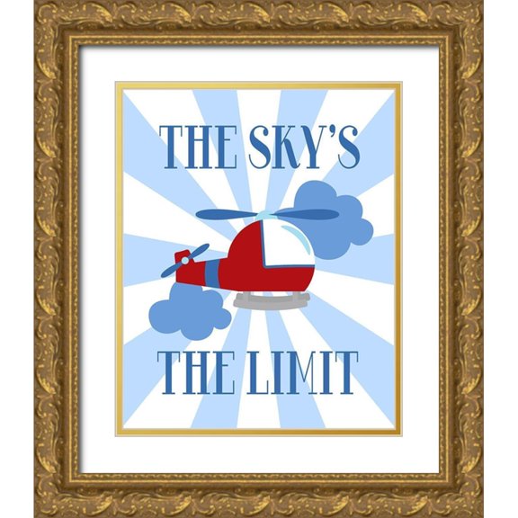 Robinson, Tamara 12x14 Gold Ornate Wood Framed with Double Matting Museum Art Print Titled - The Skys the Limit