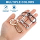 thumbnail image 3 of Llaveros de metal Uxcell, 5 piezas, clip de anillo de llavero, organizador de accesorios de llaves resistentes, dorado, 3 of 7
