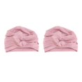 thumbnail image 3 of Guardoinrt Bonnet de Nuit en Coton Doux et Extensible pour la Perte de Cheveux Rose 56-58cm 2Set, 3 of 6