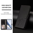 thumbnail image 5 of Allytechgroup for Samsung Galaxy S26 Wallet Case, Cute Cat Embossed Flip Cover with Cards Slots  Cash Pocket Magnetic Closure Lanyard Phone Case for Samsung Galaxy S26, Black, 5 of 7