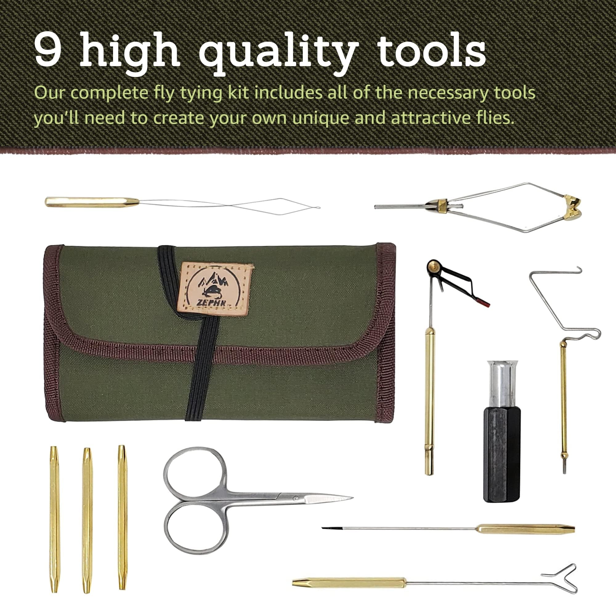 Anglerhaus Fly Tying Tool Kit with Pouch