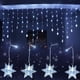 thumbnail image 2 of Rideau Lumineux Flocon De Neige, 3,5 m Guirlandes Lumineuses 96 Led 8 modos D'eclairage, decoración De Fentre, Nol, Mariage, Anniversaire, Maison, Pati, 2 of 5