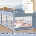 thumbnail image 4 of Baby Playpen XVISHX 188 x 127 cm con alfombrilla para interiores y exteriores, color gris, 4 of 7