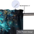 thumbnail image 5 of Blue Butterfly Rod Pocket Thermal Insulated Curtain Valance Glowing Butterflies Starry Sky Thermal Insulated Room Darkening Curtain for Dinning Room 54 by 18 in, 1 Panel, 5 of 6