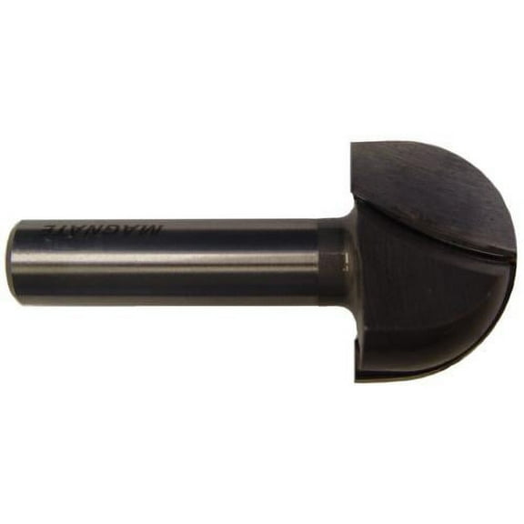 Magnate 814 Core Box Router Bit - 1-3/8" Cutting Diameter, 1/2" Shank Diameter, 15/16" Cutting Length, 11/16" Radius, 2" Shank Length