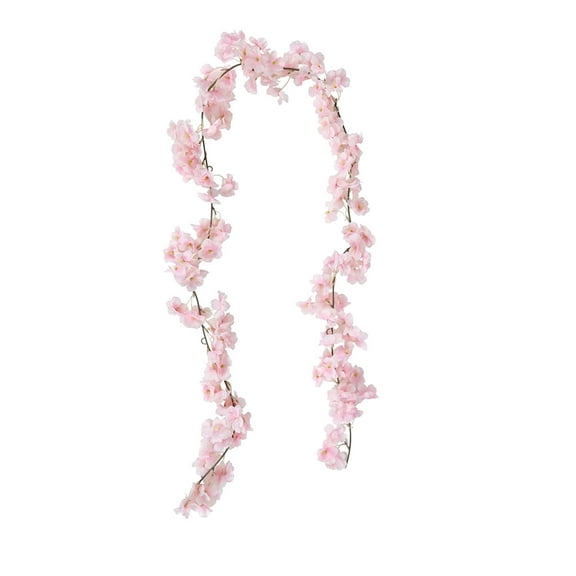 Artificial Cherry Flower Vines Silk Flowers Garland for Wedding, Party and Home Decor, 1.8M Length with 144 Blossoms