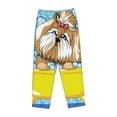 thumbnail image 4 of Disketp Dog Takes A Bath In The Bathtub Print Women'S Comfy Pajama Pants Casual Drawstring Palazzo Lounge Wide Leg Pants, 4 of 9