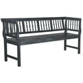 thumbnail image 3 of Safavieh Brentwood Indoor/Outdoor Traditional Acacia Patio Bench, 3 of 6