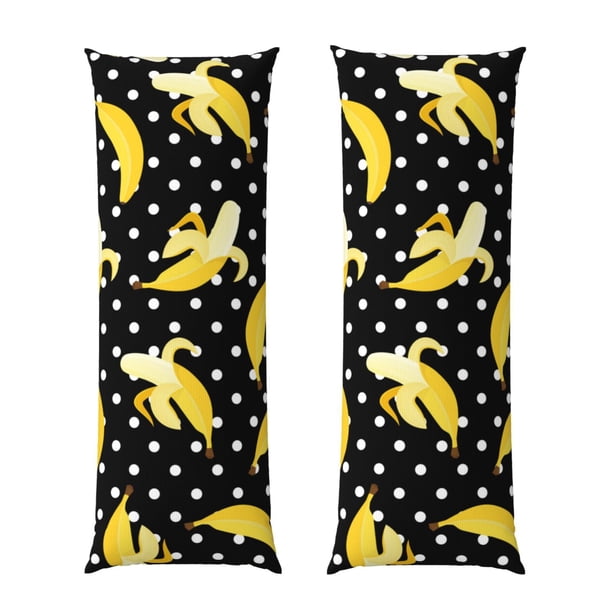 Balery Banana Funda Protectora para Almohada Corporal de Algodón Hipoalergénico con Cierre(55 x 21 pulgadas), Almohadas No Incluidas