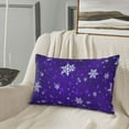 thumbnail image 6 of Fotbe Dark Purple Snowflakes Pillow Cases - Envelope Closure - Luxury, Extra Soft, Cooling Pillow Covers - Wrinkle, Fade, Stain Resistant-14"x20", 6 of 8
