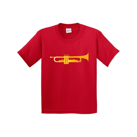 Inktastic Trumpet Gold Brass Music Instrument Youth T-Shirt