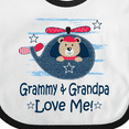 thumbnail image 4 of Inktastic Grammy and Grandpa Love Me Grandson Boys Baby Bib, 4 of 4
