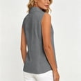 thumbnail image 5 of Yievot Womens Button Down Sleeveless Shirt with Pockets Collared Casual Summer Office Workwear Tops, 5 of 8