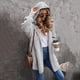 thumbnail image 5 of Chaqueta con capucha para mujer, abrigo de gran tamaño, chaqueta de felpa de invierno, abrigo de invierno de manga larga, cárdigan cálido, sudadera con capucha, cárdigan con bolsillos,, 5 of 6