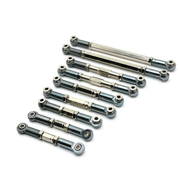 Xingzhi 9 Pcs/ensemble Tige de Direction RC Accessoires de Modification Automobile Remplacement pour Jouet 12429 Noir Gris