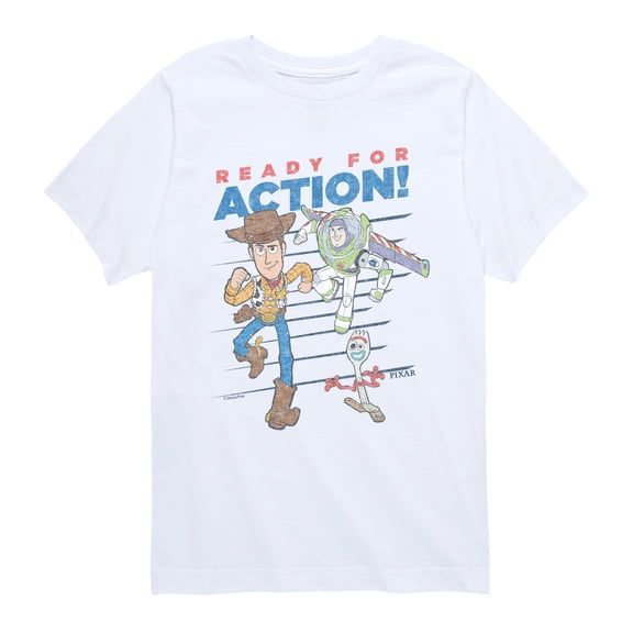 Toy Story - Ready For Action - Youth Boys Short Sleeve Graphic T-Shirt