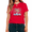 1-Red, variant on UNISHE Women's Christian Faith Watercolor Mountain Cross Bible Verse Inspirational Graphic Cropped Short Sleeve T-shirt Everyday Loose Fit Tops