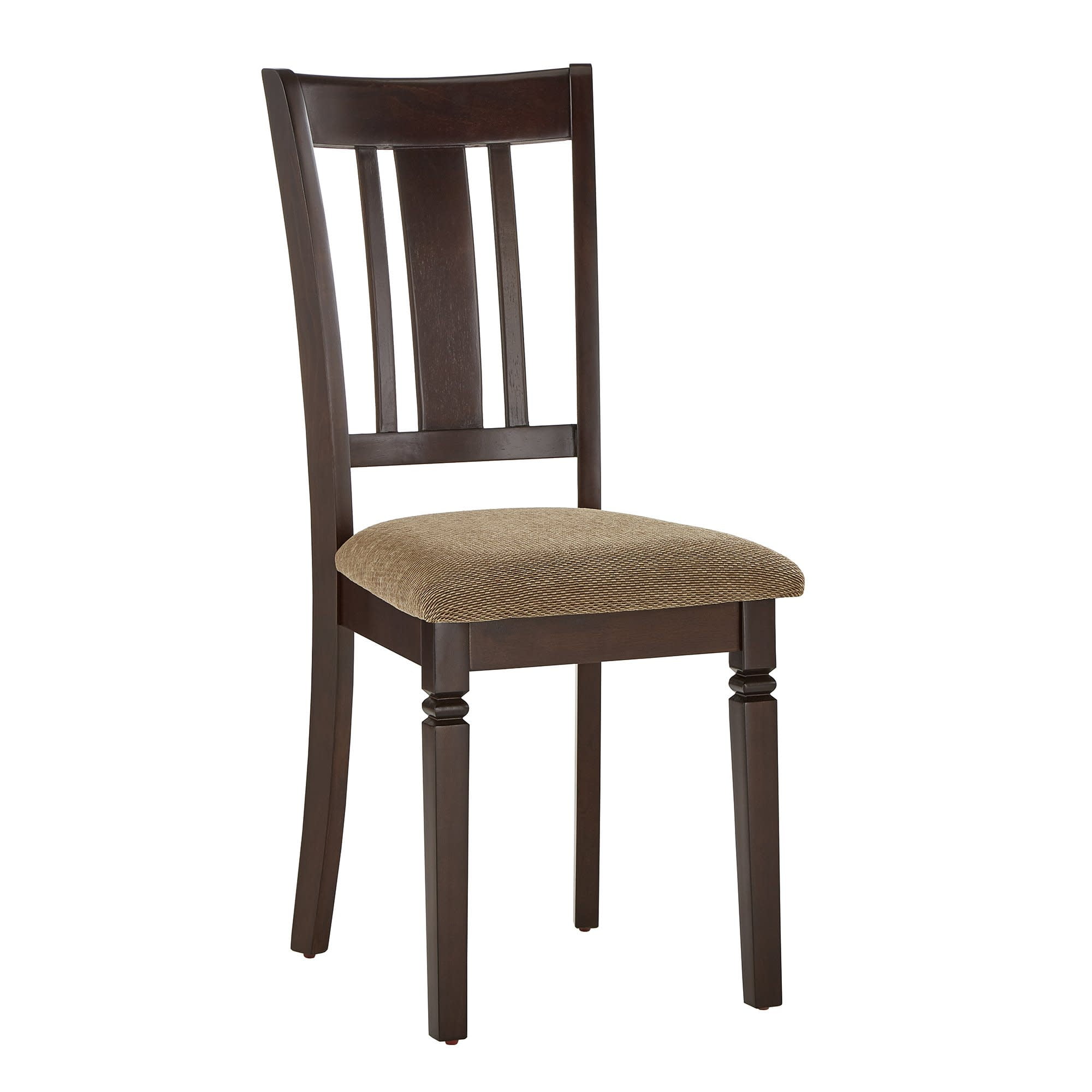 Weston Home Finn Espresso Finish Upholstered Dining Chairs, Set of 2