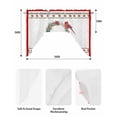 thumbnail image 5 of Red Cardinal Birds Swag Valances for Windows, Small Curtains Drapes, Christmas Poinsettia Flowers Xmas Wreath Kitchen Window Curtains Over Sink Window Treatment Valance for Bedroom/Bathroom 56"x36", 5 of 5