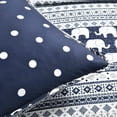thumbnail image 5 of Lush Decor Elephant Stripe Quilt Navy 5Pc Set Full/Queen, 5 of 8