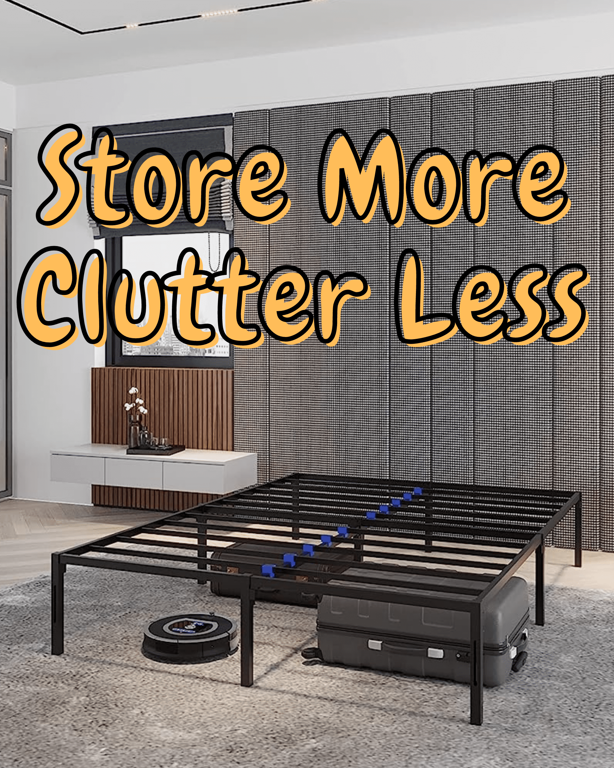 Nest Slumber King Platform Bed Frame | Quiet & Sturdy | No Box Spring | 14" Mattress Foundation