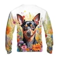 thumbnail image 2 of Welcome Spring Summer Miniature Pinscher Portrait Flower Blue Sky All Over Print 3D Sweatshirt Unisex Merch Mini Pin Dog Lover - 12001, 2 of 6