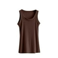 thumbnail image 2 of lmcalzta Tank Tops for Women Summer Round Neck Sleeveless Tank Tops Undershirt Basic Cotton Soft Comfy Tee Shirt Sleeveless Tops, 2 of 5