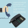 thumbnail image 3 of Corded Telephone, 5 Levels LCD Brightness Caller ID Portable Corded Landline Phone 4 Levels Volume  for Office Black,White, 3 of 7