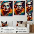 thumbnail image 4 of Designart Colorful Sensual Woman In Fur Coat IV Canvas Wall Art, 4 of 5