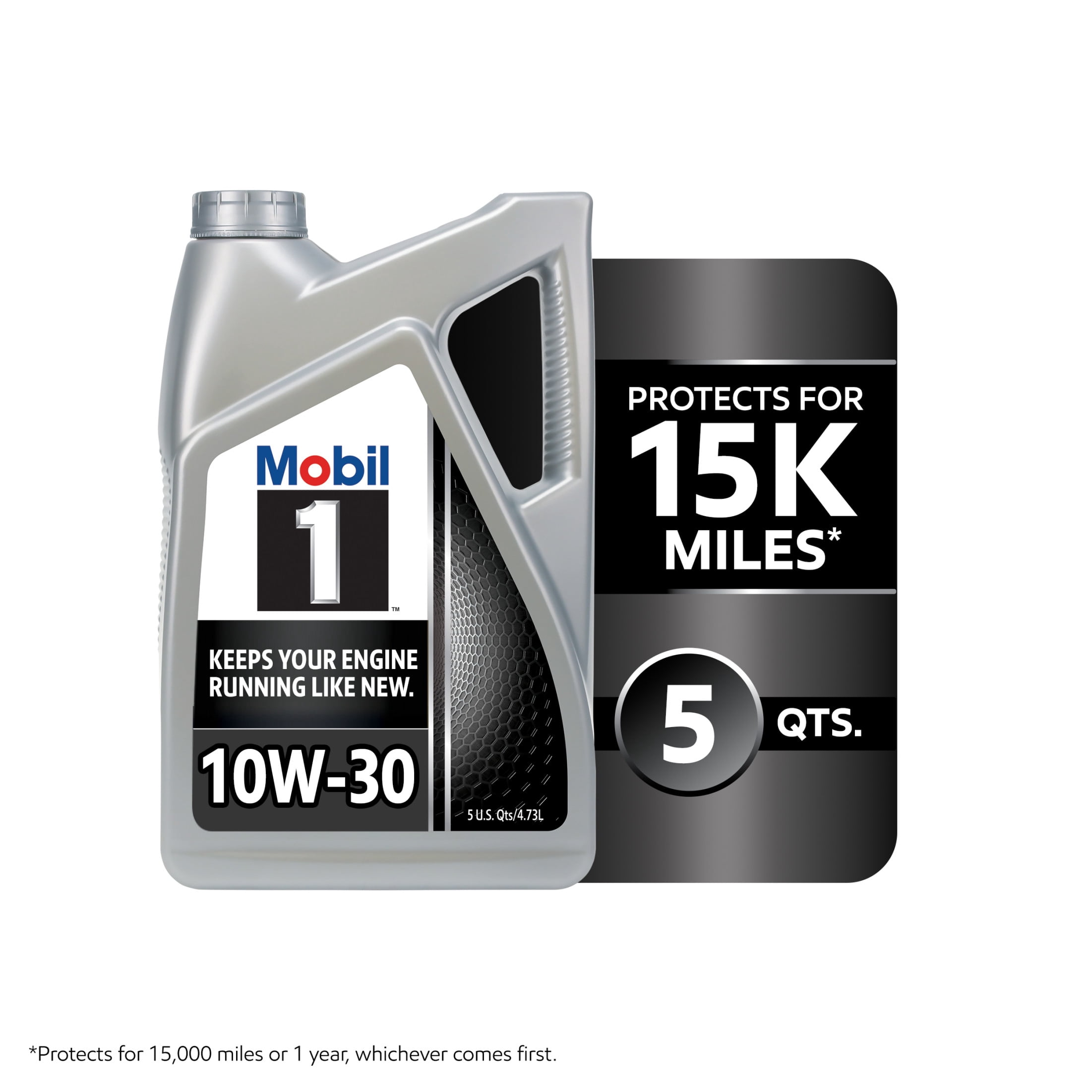 Mobil 1 Advanced Full Synthetic Motor Oil 10W-30, 5 Quart