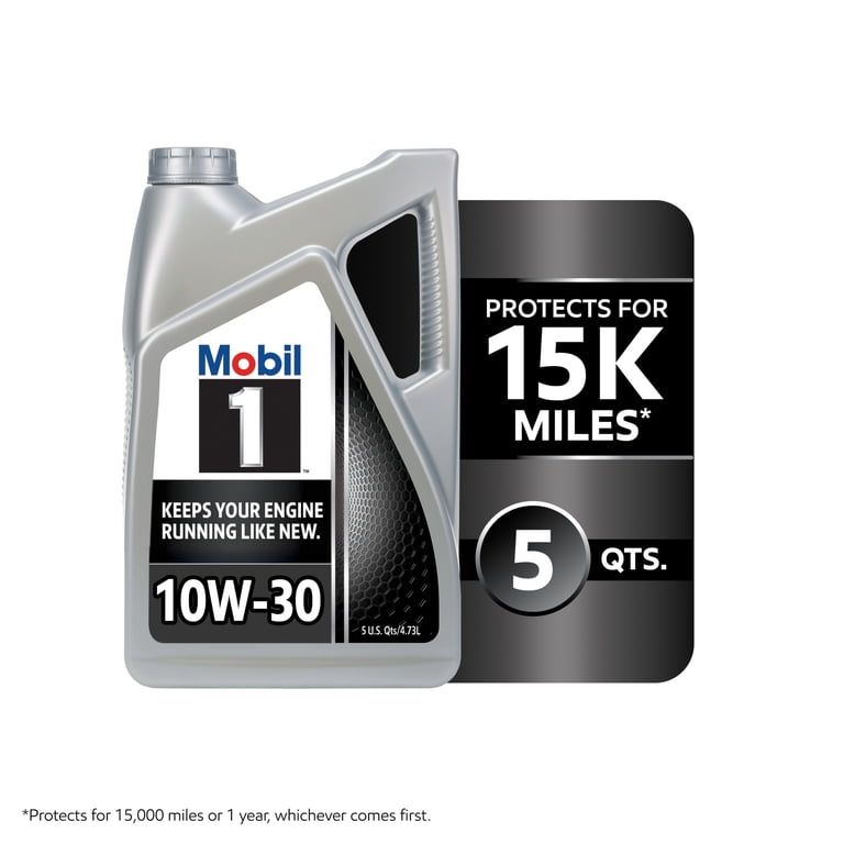 Mobil 1 Advanced Full Synthetic Motor Oil 10W-30, 5 Quart