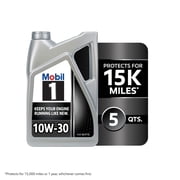 Mobil 1 Advanced Full Synthetic Motor Oil 10W-30, 5 Quart